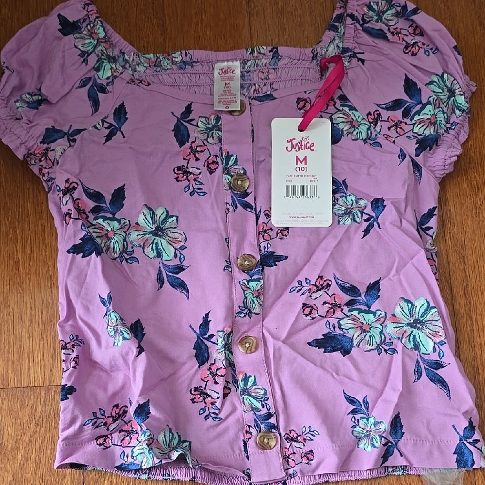Floral Two-Piece Set in Purple - Picture 2 of 10